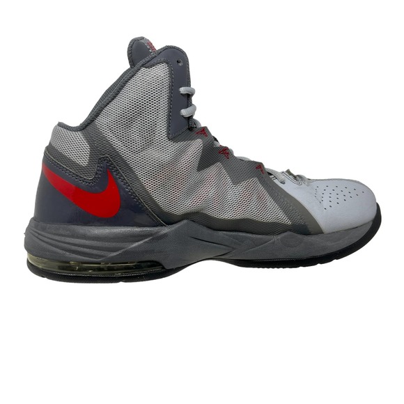 Nike Air Max Stutter Step 2 Mid Top Sneaker Mens 10 Gray Red 1374:S1368 - Picture 2 of 9